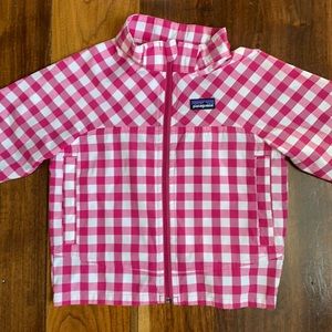 Toddler Girl Pink & White Patagonia Jacket